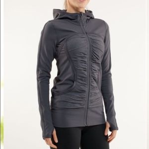 Lululemon / Gray Pure Balance Hooded scuba Jacket / Size 4